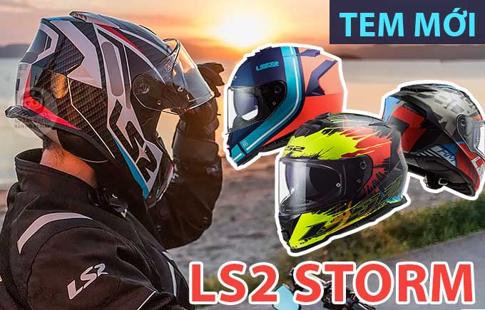 Bộ sưu tập mũ fullface Ls2 Storm mới 2022