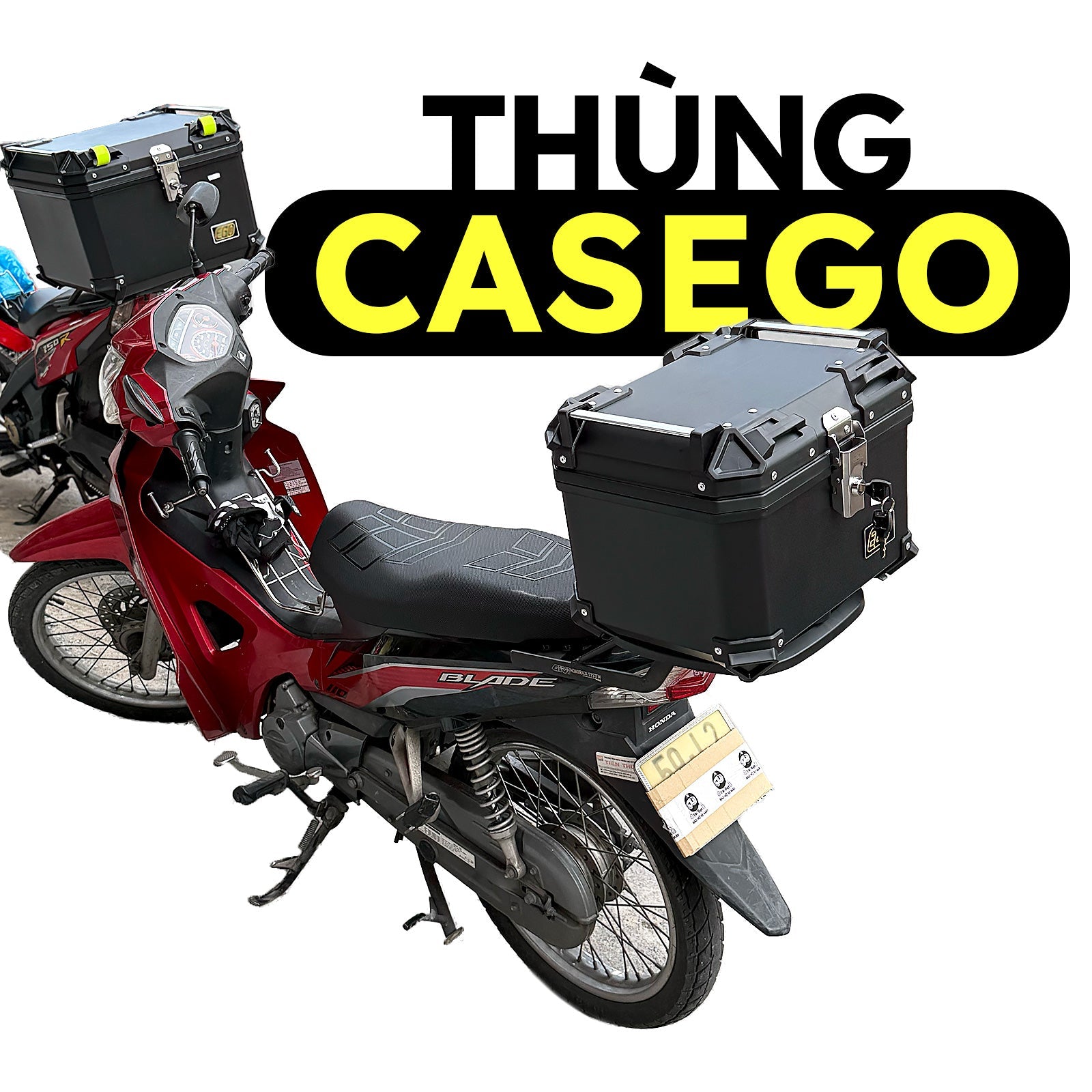 Thùng CaseGO gắn sau xe máy, tay ga, mô tô pkl