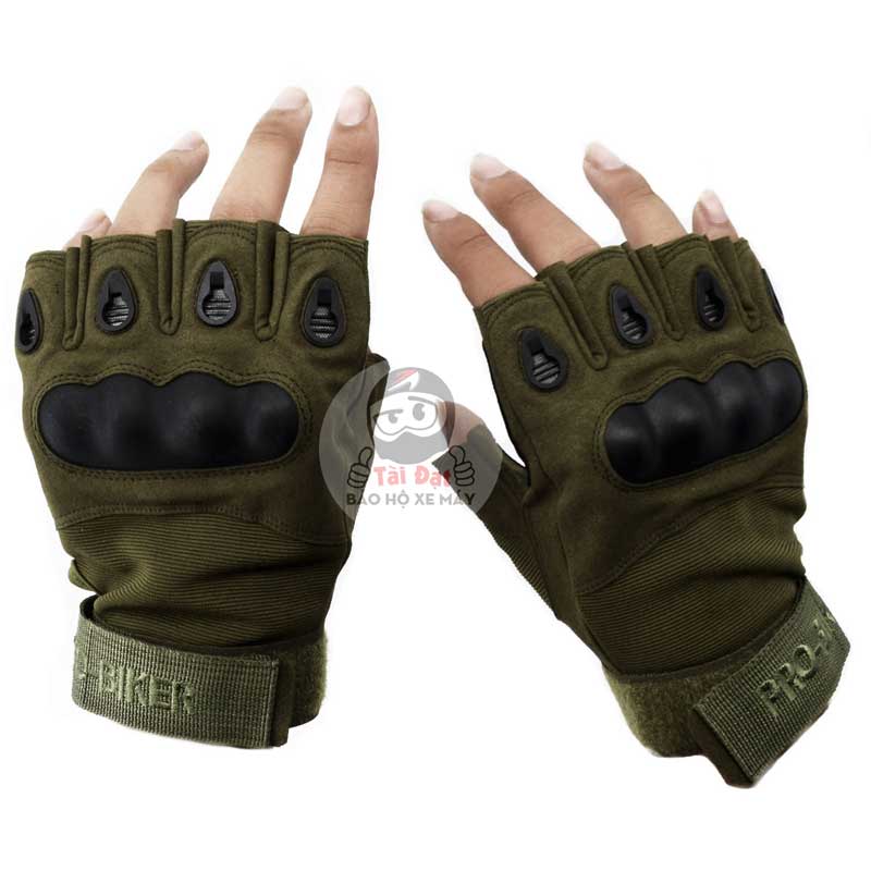 Bao tay lính nửa ngón Oakley Pro-Biker