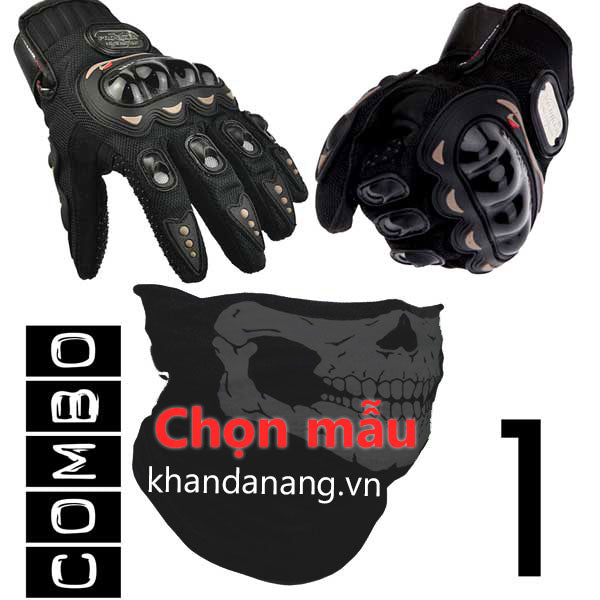 Combo 1: Găng tay Pro-biker + Khăn đa năng