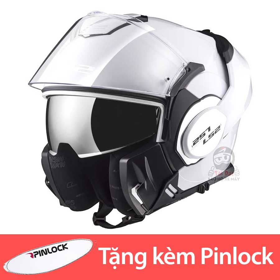 Fullface LS2 FF399 Valiant Trắng bóng