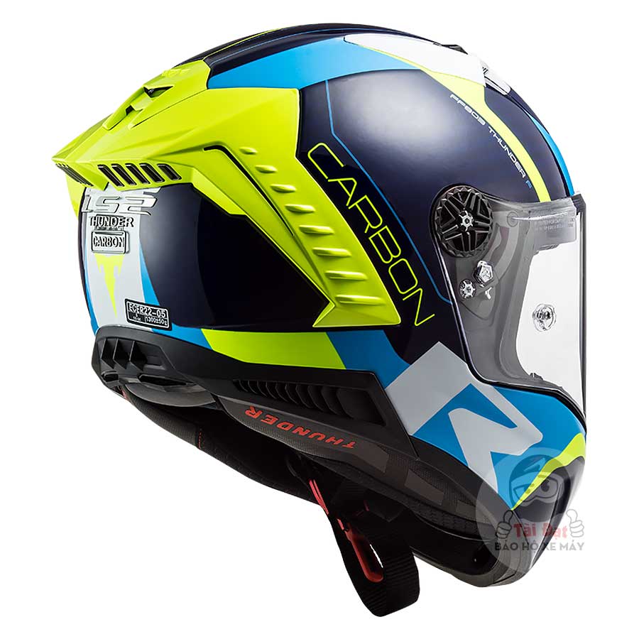 LS2 FF805 Thunder Racing 1 Blue Yellow Helmet