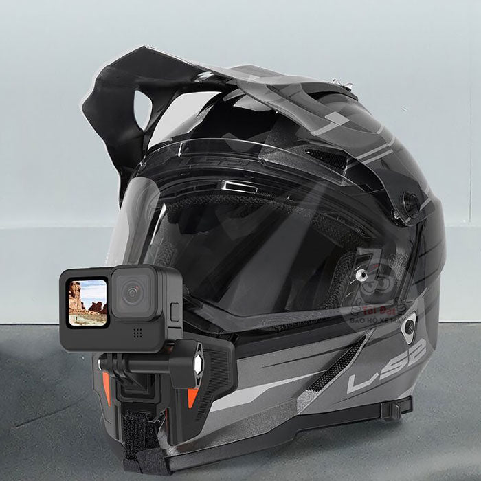 Gắn GoPro cằm mũ fullface Telesin