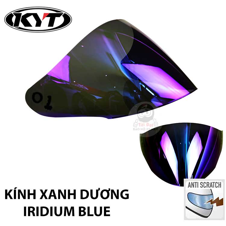 Kính Iridium Xanh dương nón KYT Venom