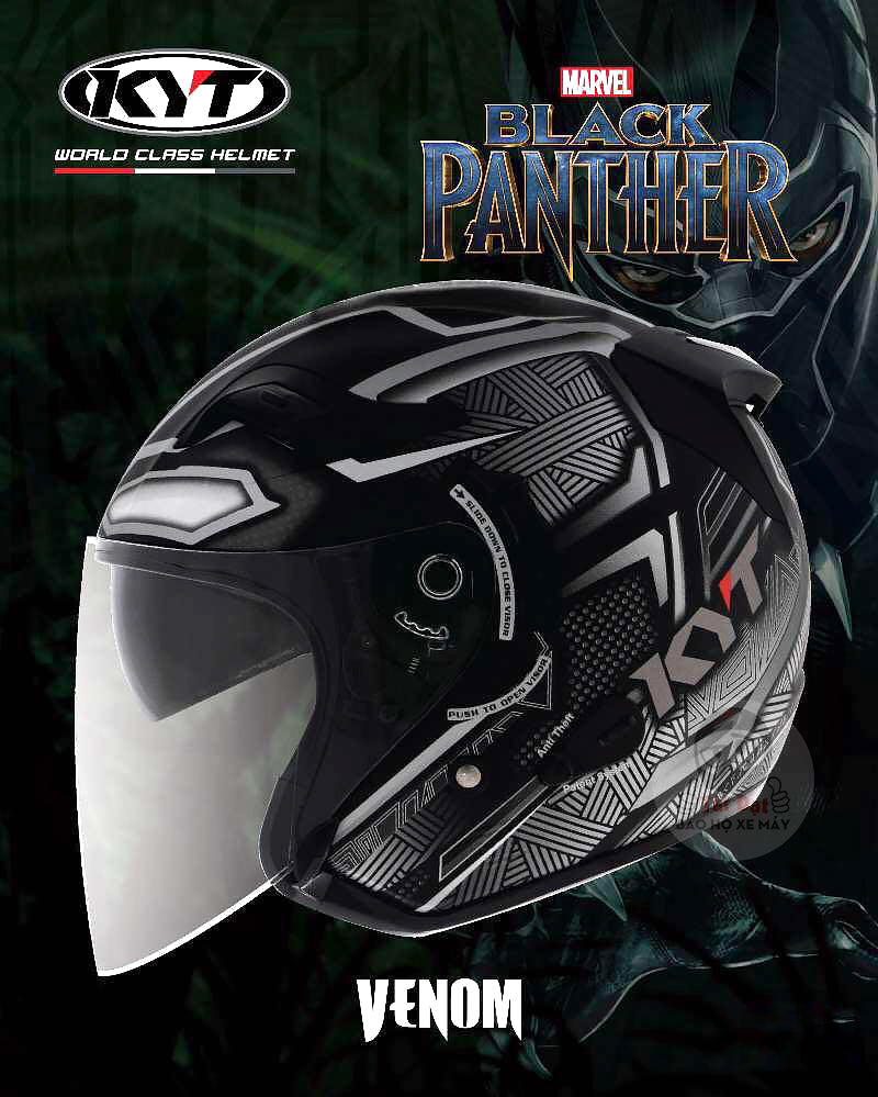 KYT Venom Black Panther