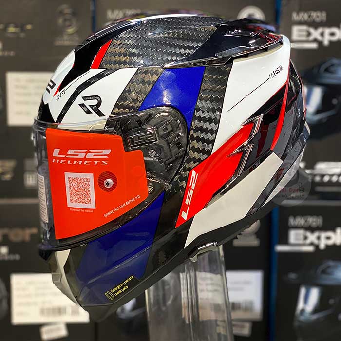 LS2 Challenger FF327 Carbon Alloy Trắng Xanh