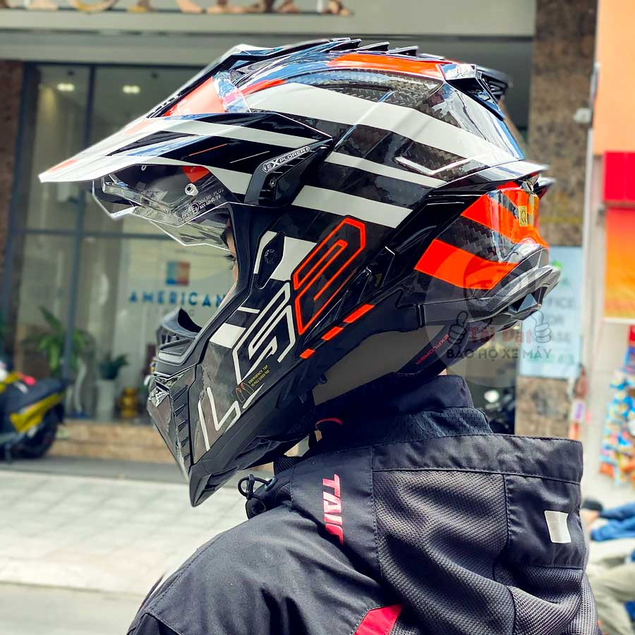 LS2 MX701 Explorer Carbon Edge Orange