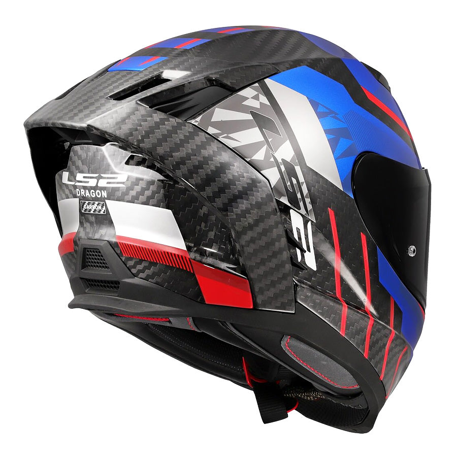 LS2 Dragon FF807 Carbon Trax Blue