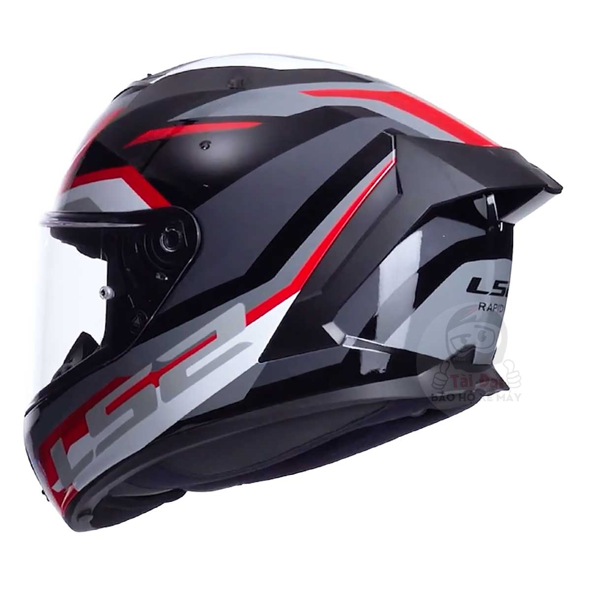 LS2 FF820 Rapid III Hyper Đen Đỏ