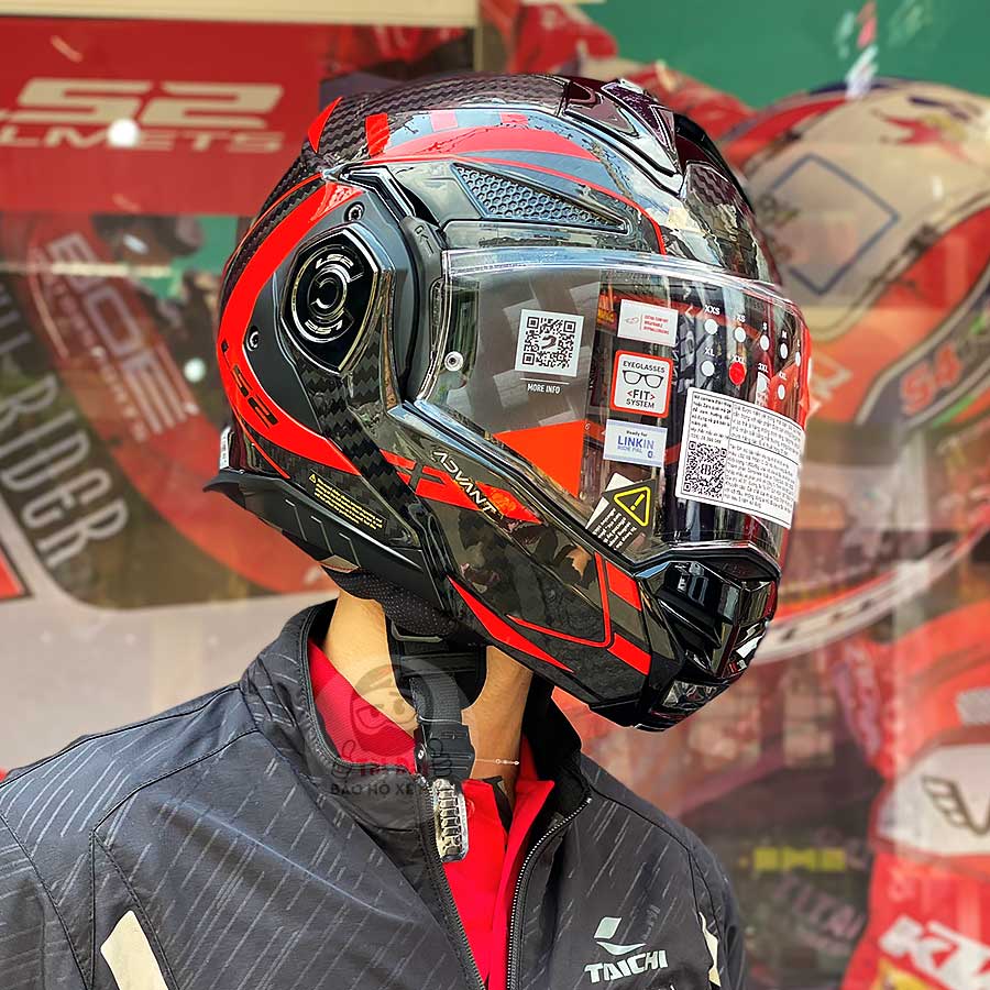 LS2 Advant X Carbon Future Red FF901 Helmet