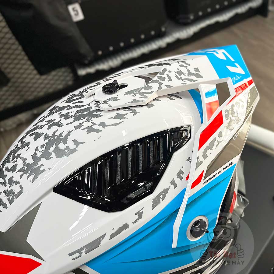 LS2 OF606 Drifter Devor Blue Helmet