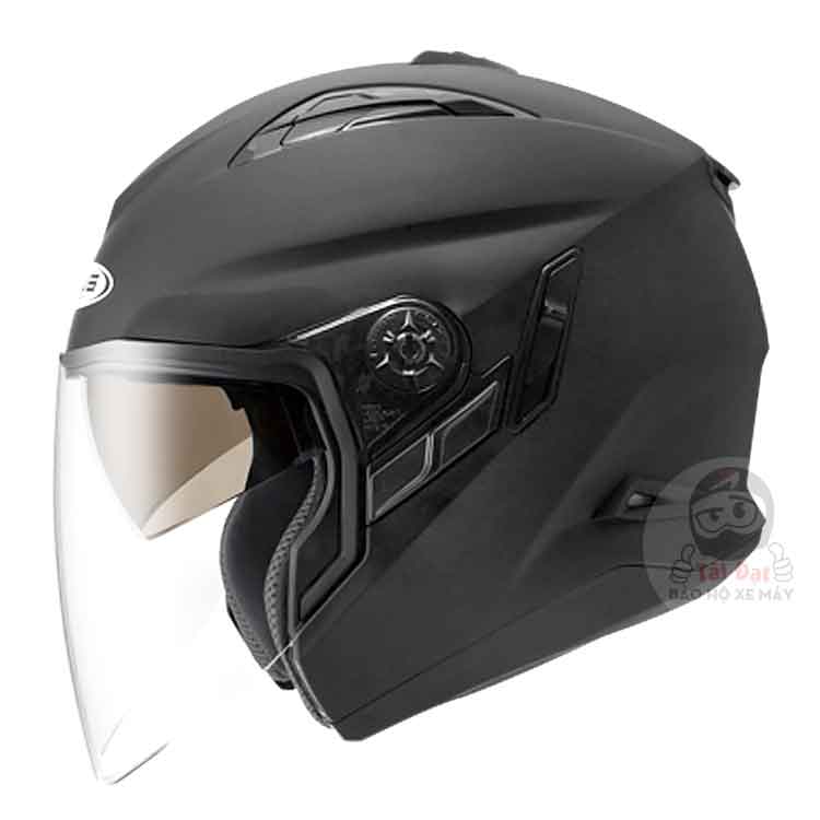 Mũ 3/4 Zeus 613 Đen nhám