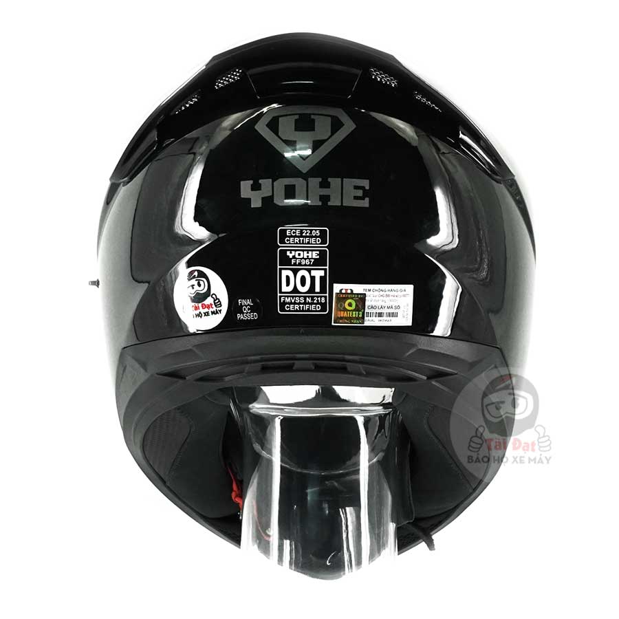 Yohe 967 Đen Bóng - Fullface 2 kính