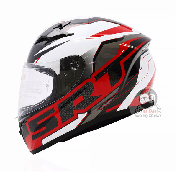 Mũ Fullface Yohe 978 SRT Đỏ trắng bóng