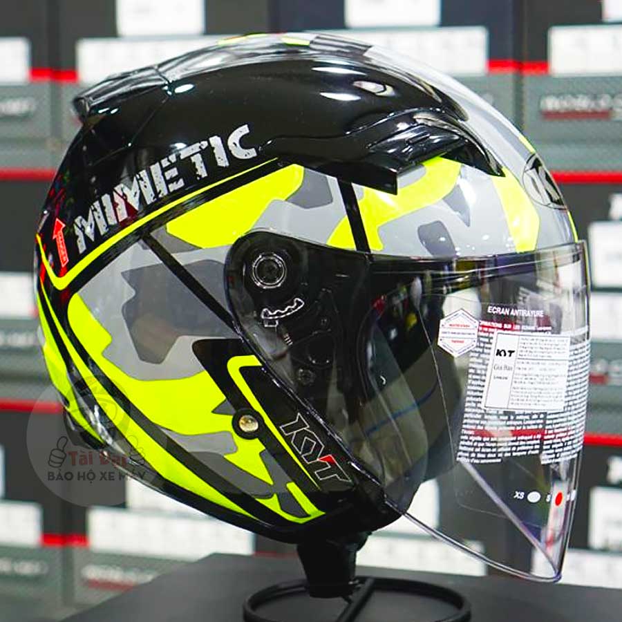 KYT Mimetic Yellow Gloss Helmet