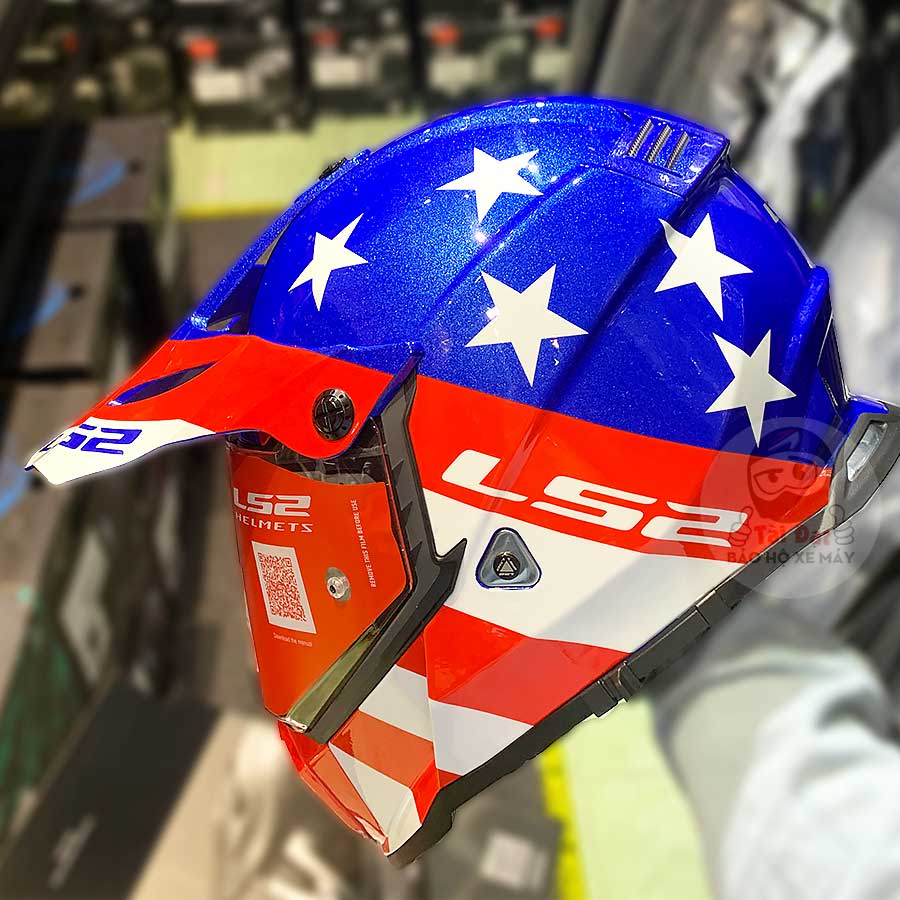 LS2 Pioneer Sọc Đỏ Trắng MX436