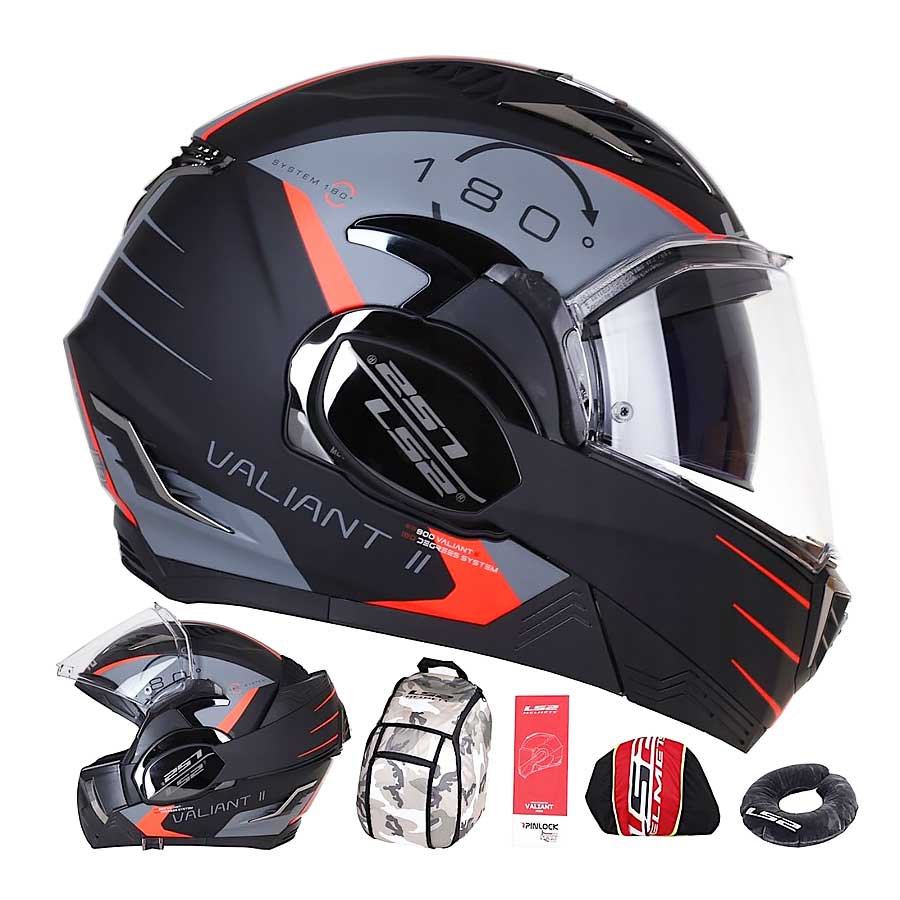 LS2 Valiant II Codex Đỏ Đen FF900