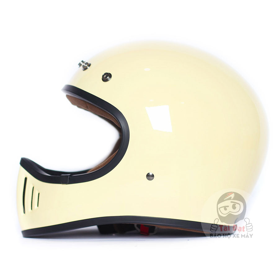 Nón fullface Classic RAW AMBER Vàng Kem