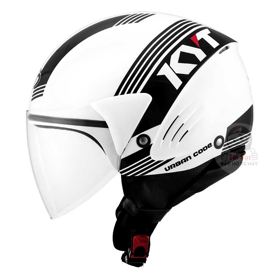 KYT Cougar Đen Trắng