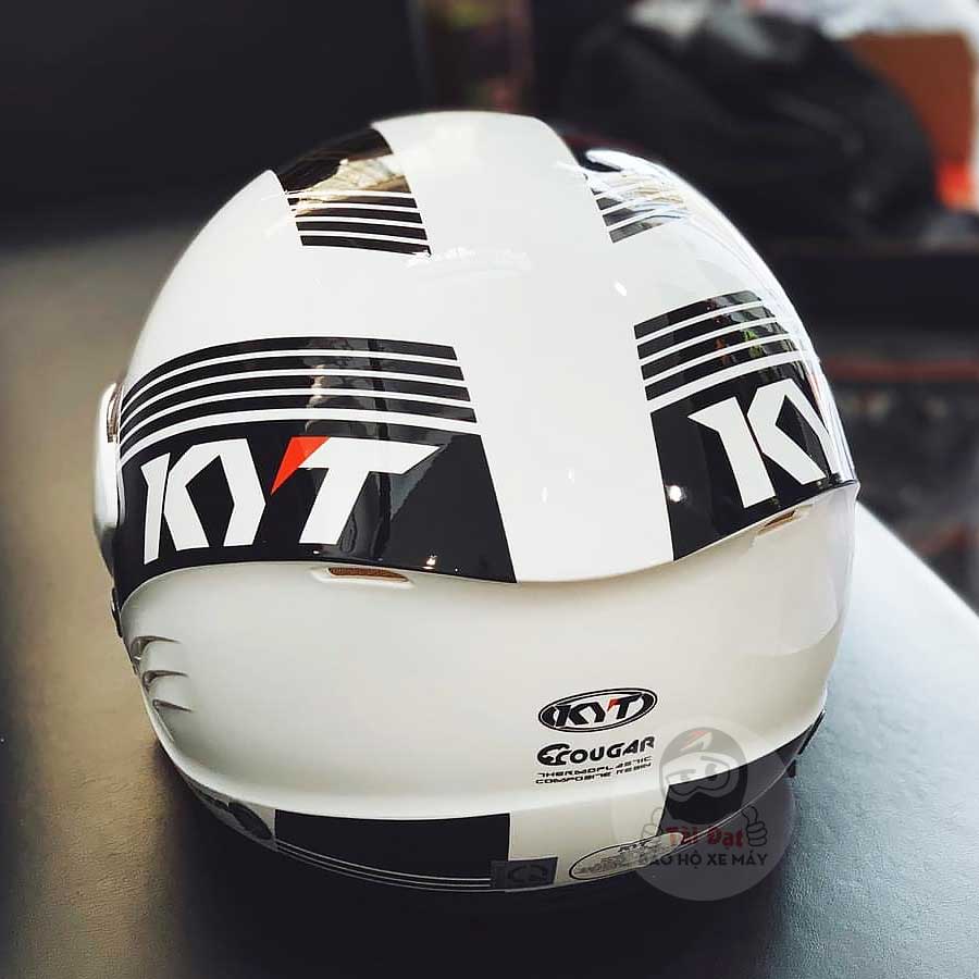 KYT Cougar Đen Trắng