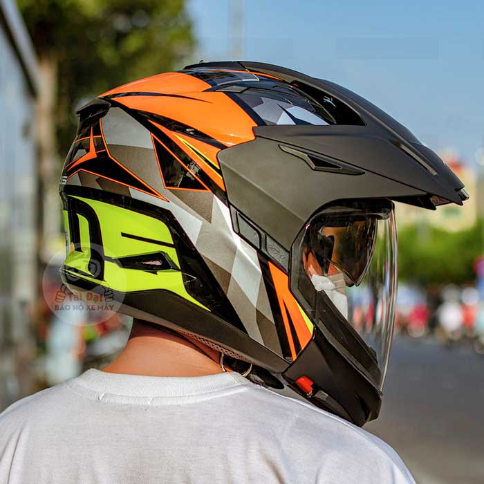 Zeus 613b Fluo Yellow Orange Helmet