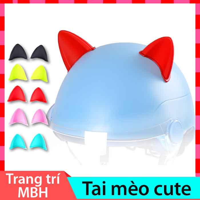 Tai mèo cute trang trí mũ bảo hiểm