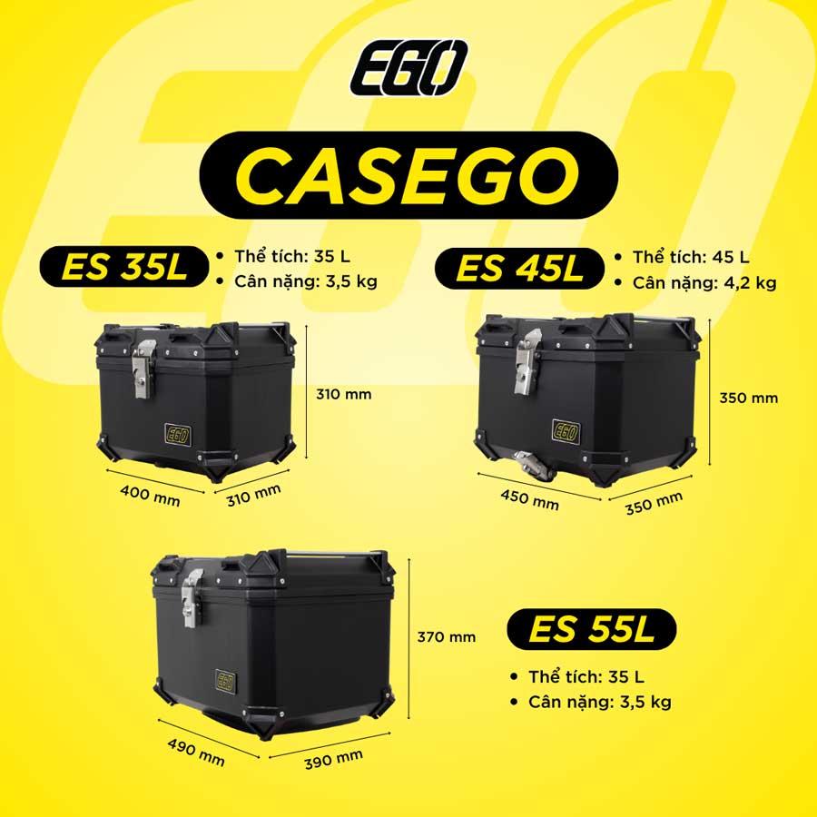 Thùng xe máy CaseGO ES-35 35 lít