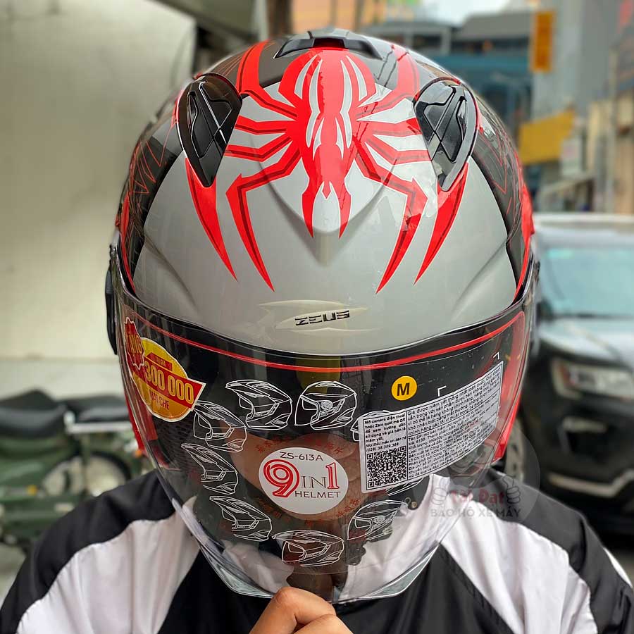 Zeus 613 AQ12 Red Helmet