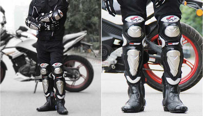 Bó gối kim loại inox Pro-Biker (2 Tay + 2 Chân)