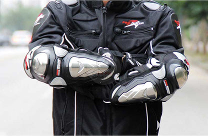 Bó gối kim loại inox Pro-Biker (2 Tay + 2 Chân)