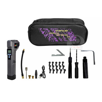 Bơm vá xe Stop&Go 7000 có bơm pin