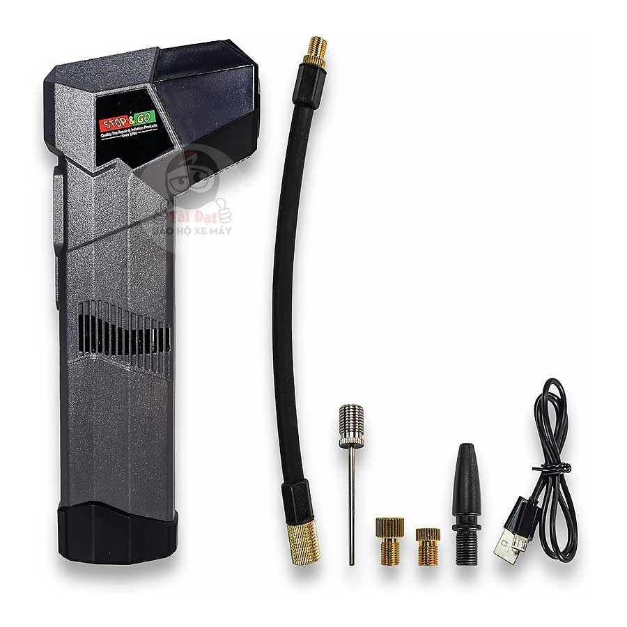Bơm vá xe Stop&Go 7000 có bơm pin
