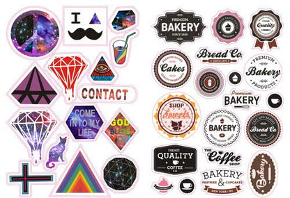 Decal, Sticker dán nón bảo hiểm, laptop