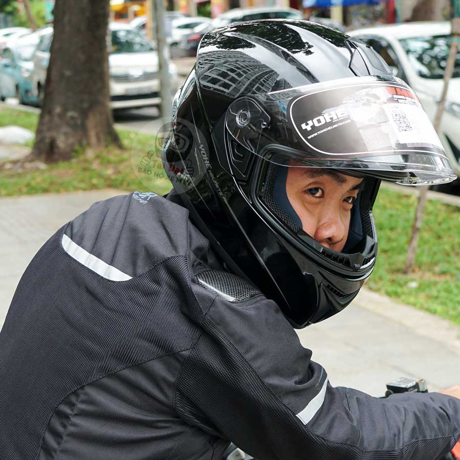 Fullface Yohe 981 đen bóng