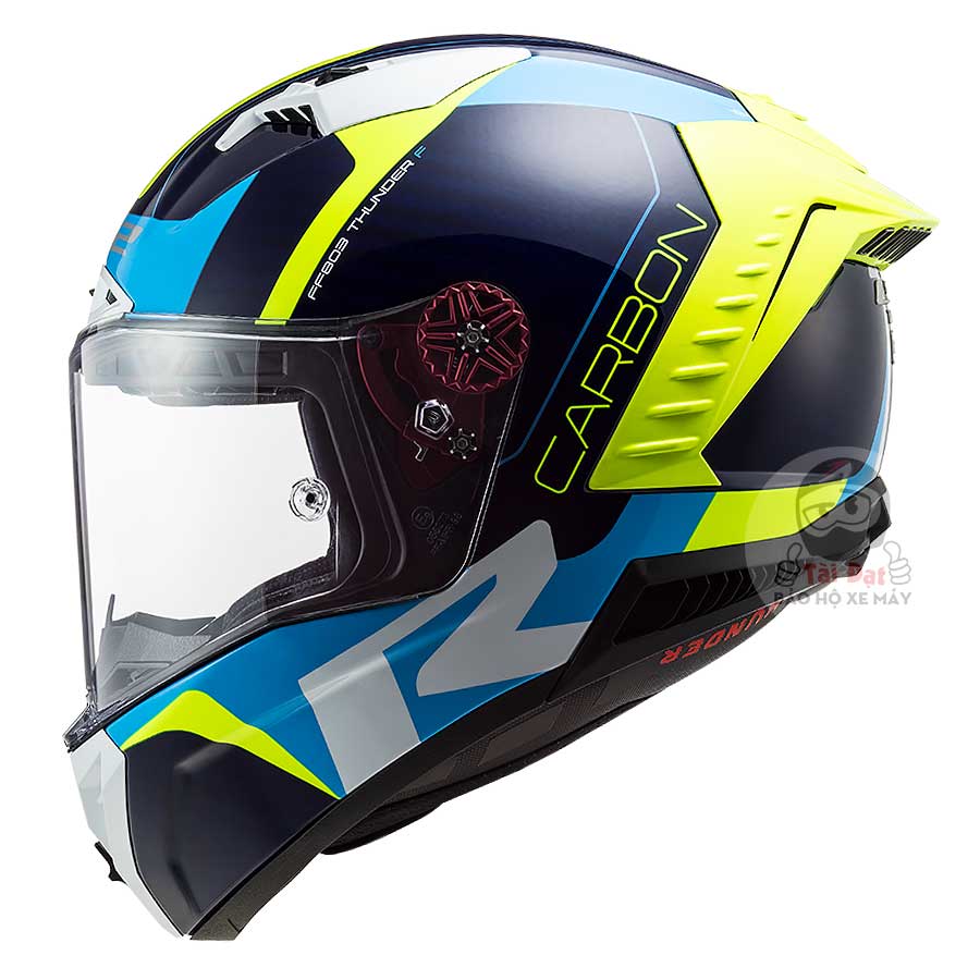 LS2 FF805 Thunder Racing 1 Blue Yellow Helmet