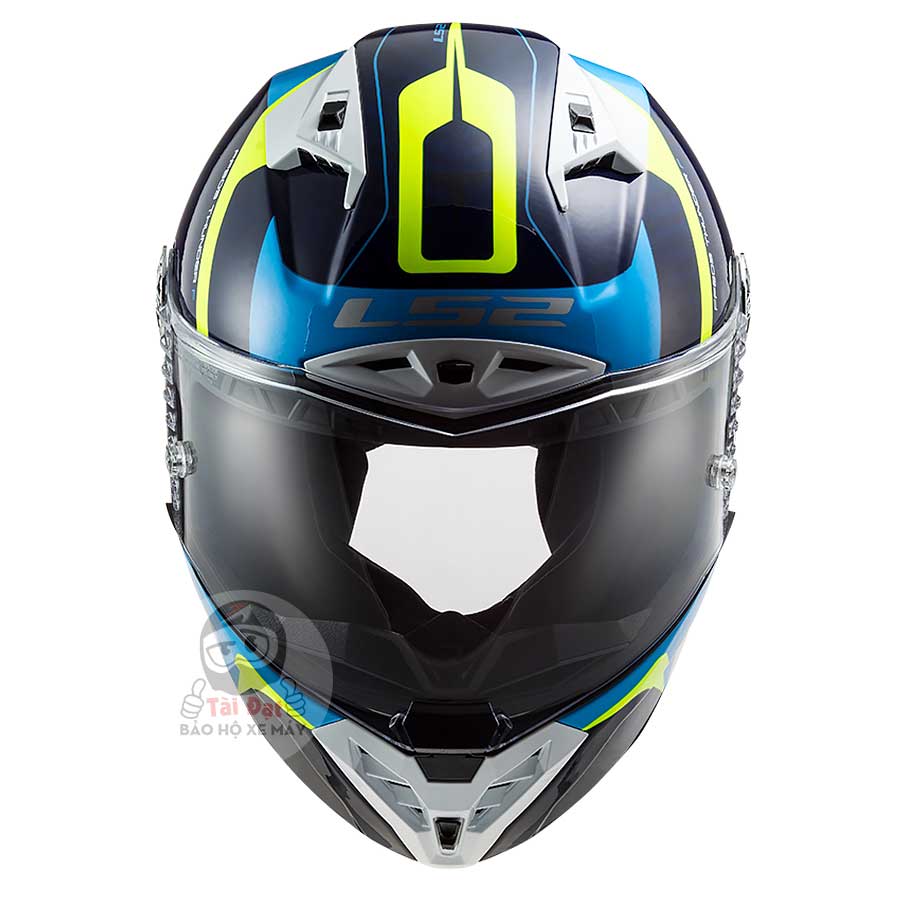 LS2 FF805 Thunder Racing 1 Blue Yellow Helmet
