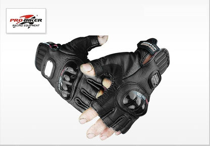 Găng tay da hở ngón Pro-biker