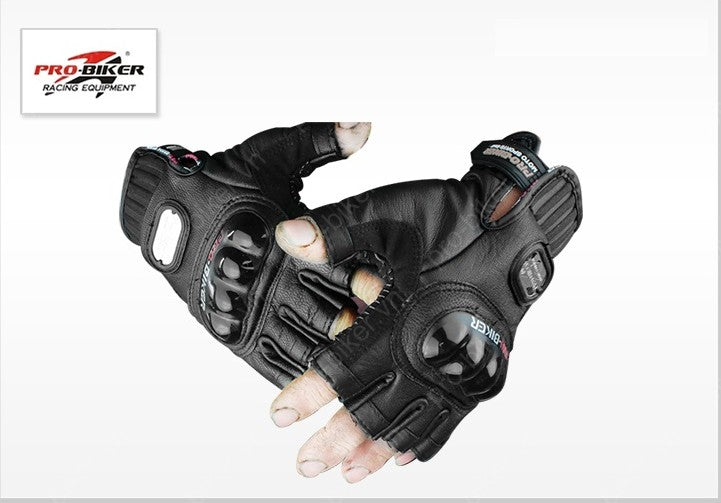 Găng tay da hở ngón Pro-biker