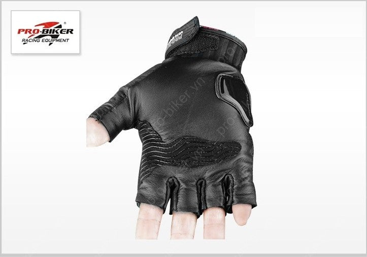 Găng tay da hở ngón Pro-biker
