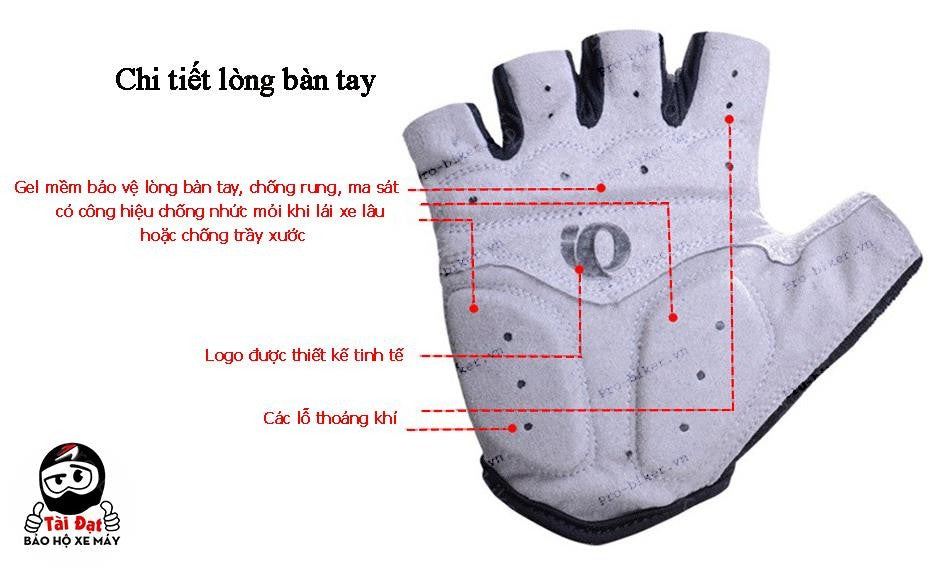 Găng tay xe đạp nửa ngón Izumi