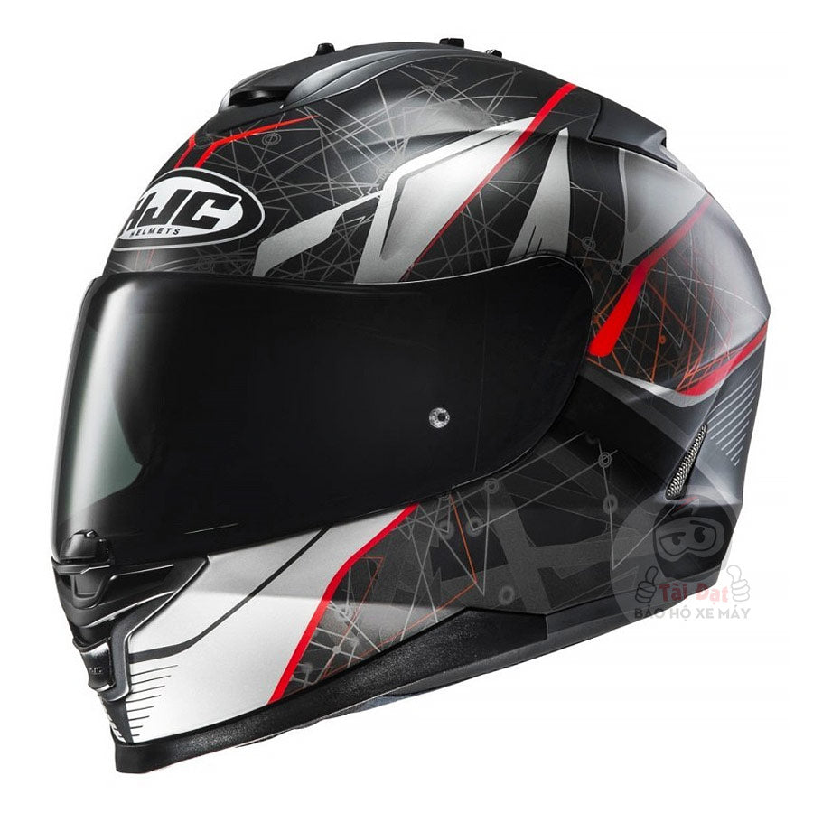 HJC IS-17 Daugava Black Red Helmet