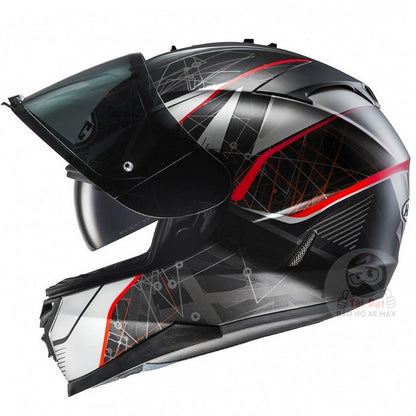 HJC IS-17 Daugava Black Red Helmet