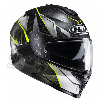 HJC IS-17 Daugava Black Red Helmet