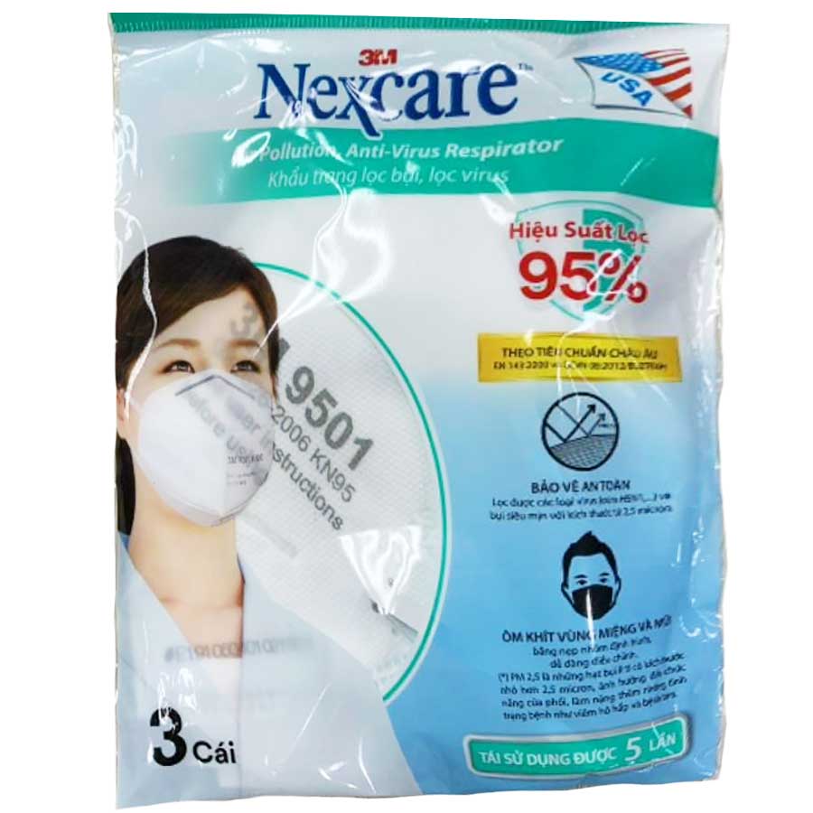 Khẩu trang 3M 9501A (3 cái)