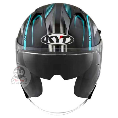 KYT NFJ Radar Aqua Blue Helmet