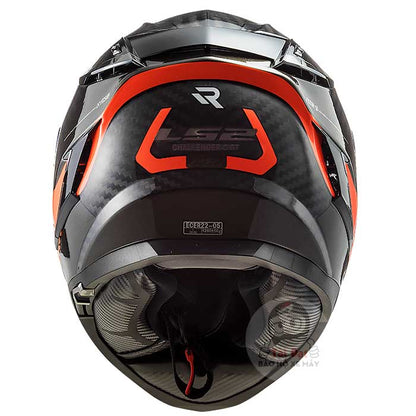 LS2 Challenger FF327 Carbon tem Alloy Đỏ
