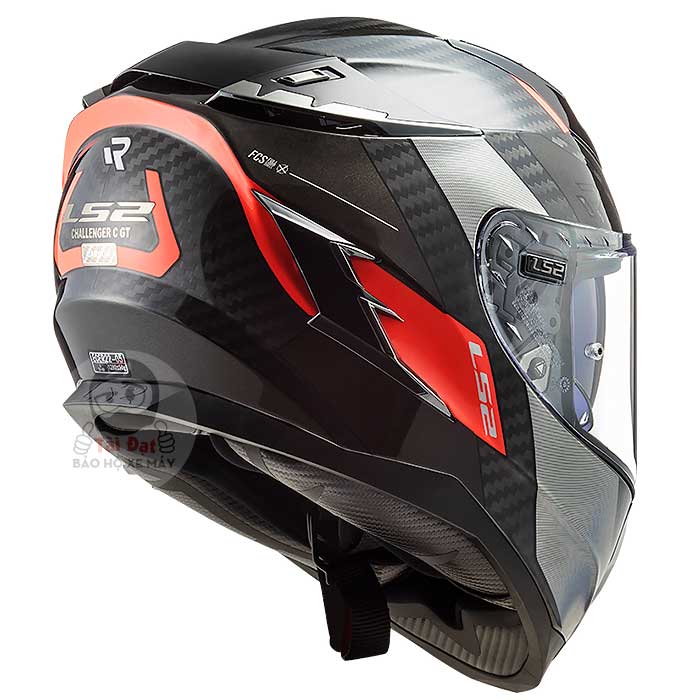 LS2 Challenger FF327 Carbon tem Alloy Đỏ