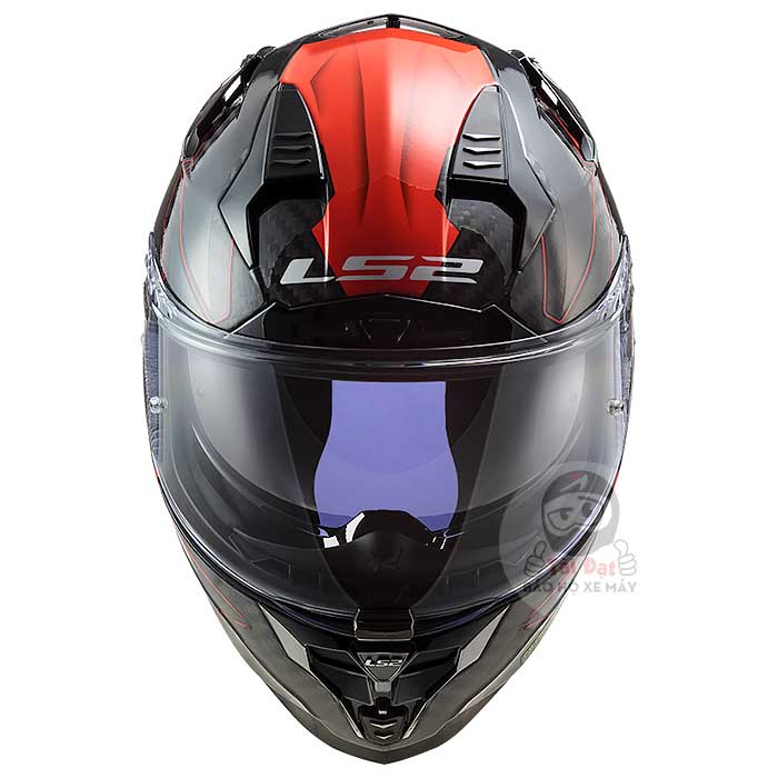 LS2 Challenger FF327 Carbon tem Fold Đỏ