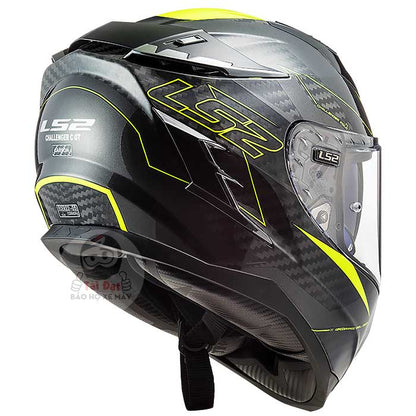 LS2 Challenger FF327 Carbon Fold Yellow Helmet