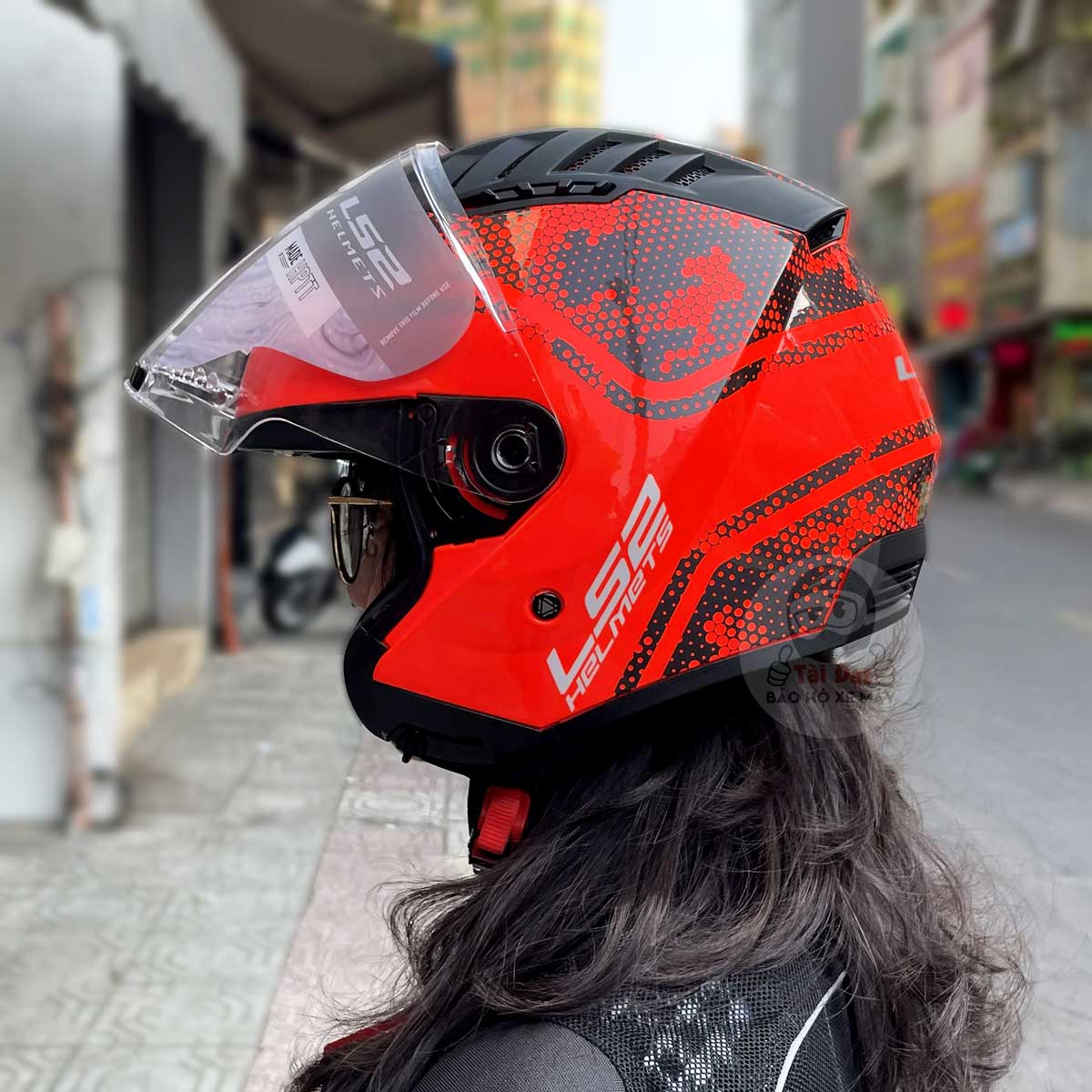 LS2 OF600 Copter Mesh Red Helmet